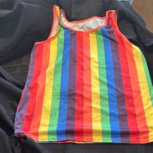 Multicolor Striped Men's Tank Top